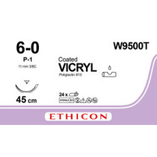 Ethicon Vicryl 6-0 45cm P-1 W9500T 24 stuks