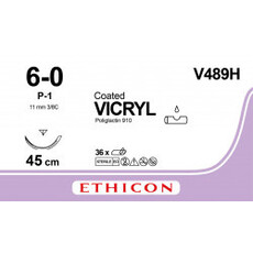 Ethicon Vicryl 6-0 45cm P-1 V489H 36 stuks