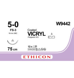 Ethicon Vicryl 5-0 75cm FS-3 W9442 12 stuks