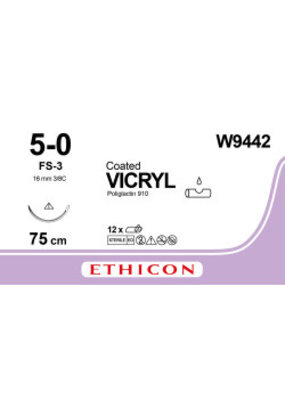 Ethicon Vicryl 5-0 75cm FS-3 W9442 12 stuks