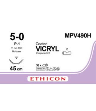 Vicryl 5-0 45cm P-1 MPV490H 36 stuks