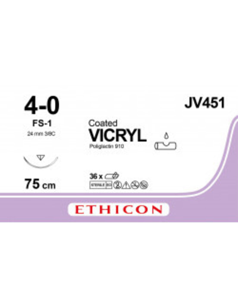 Ethicon Vicryl 4-0 75 cm FS-1 JV451 36 stuks