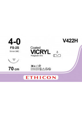 Ethicon Vicryl 4-0 70cm FS-2S V422H 36 stuks