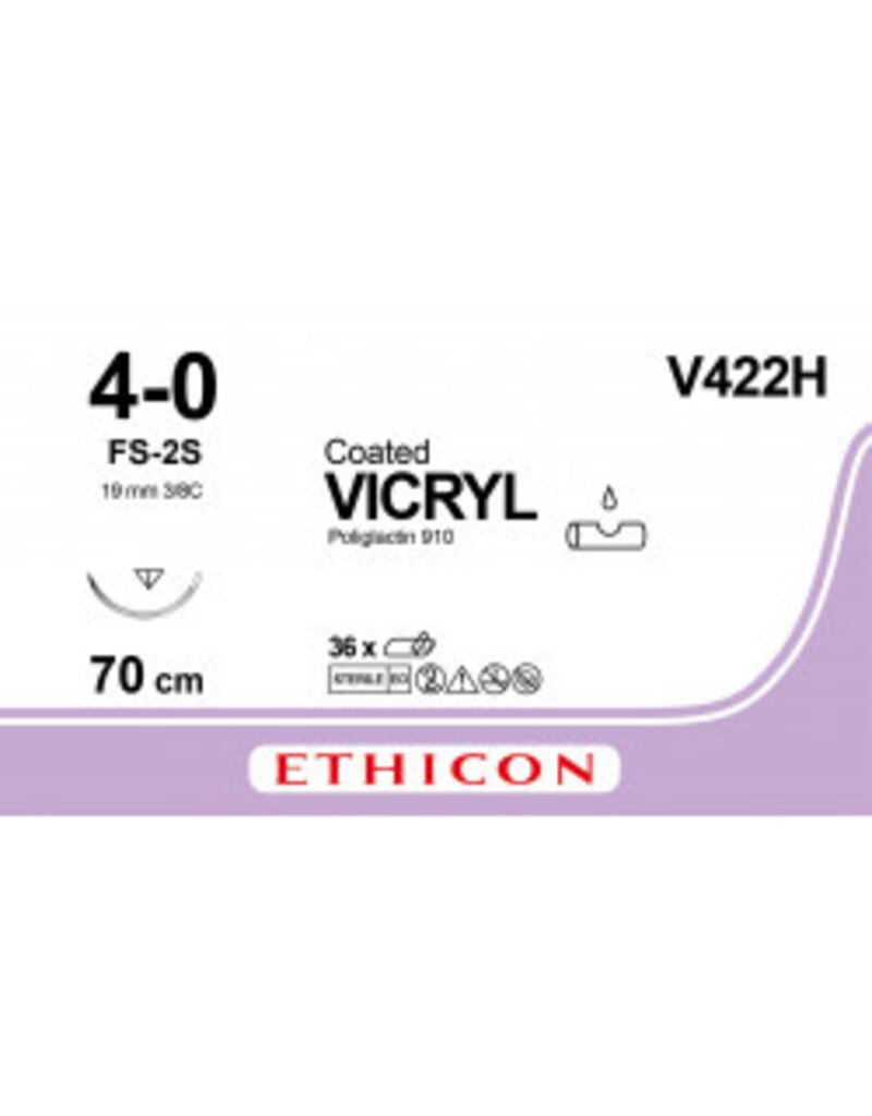 Ethicon Vicryl 4-0 70cm FS-2S V422H 36 stuks