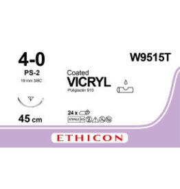 Ethicon Vicryl 4-0 45cm PS-2 W9515T 24 stuks