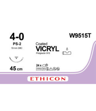 Vicryl 4-0 45cm PS-2 W9515T 24 stuks