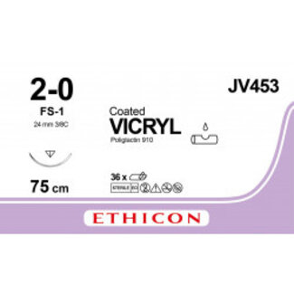 Ethicon Vicryl 2-0 75 cm FS-1 JV453 36 stuks