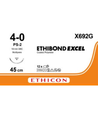 Ethicon Ethibond Excel 4-0 PS-2 X692G 12 stuks