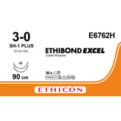 Ethicon Ethibond Excel 3-0 SH-1 PLUS E6762H 36 stuks