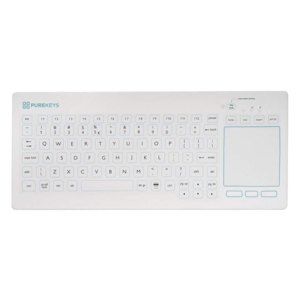 Purekeys Purekeys medisch FA IP66 keyboard Touchpad USB