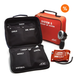 ADC System 5™ draagbare bloeddrukmeter met 5 manchetten met adcuff