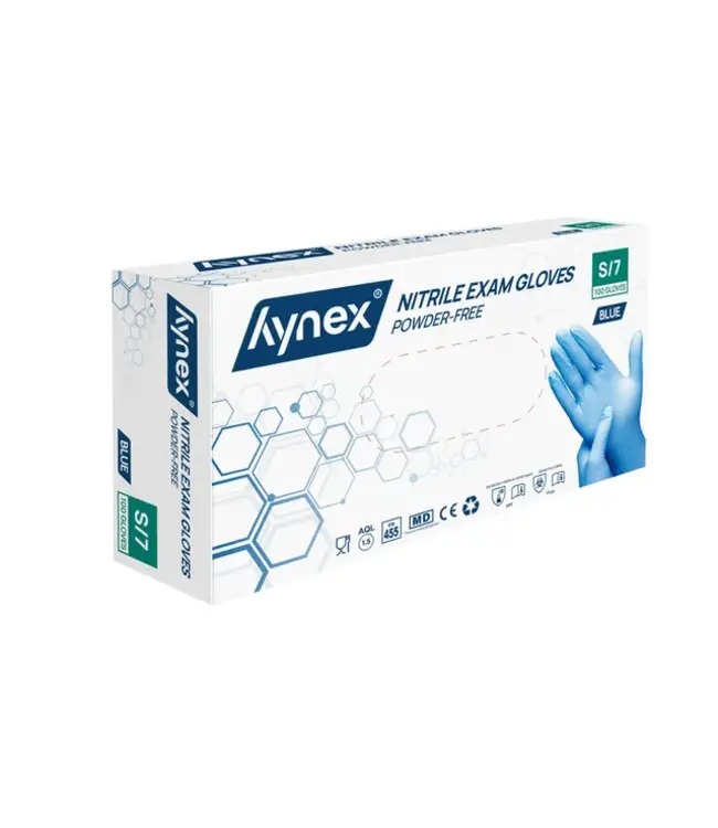 Hynex nitrile sans poudre bleu 3,5 grammes 20 x 100 pièces
