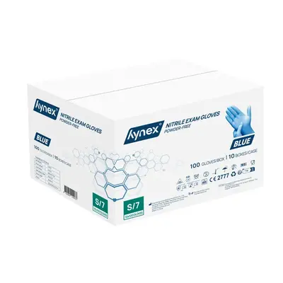 Hynex  nitril poedervrij blauw 3.5 gram 30 x 100 stuks