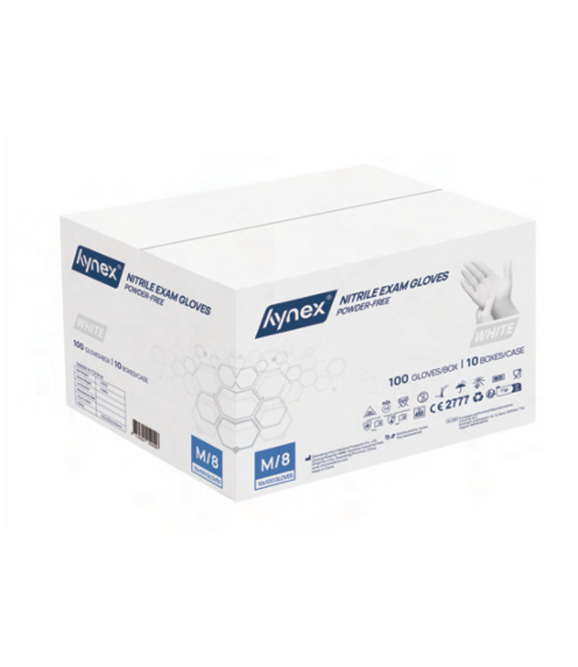 Hynex nitrile sans poudre blanc 3,5 grammes 1 x 100 pièces