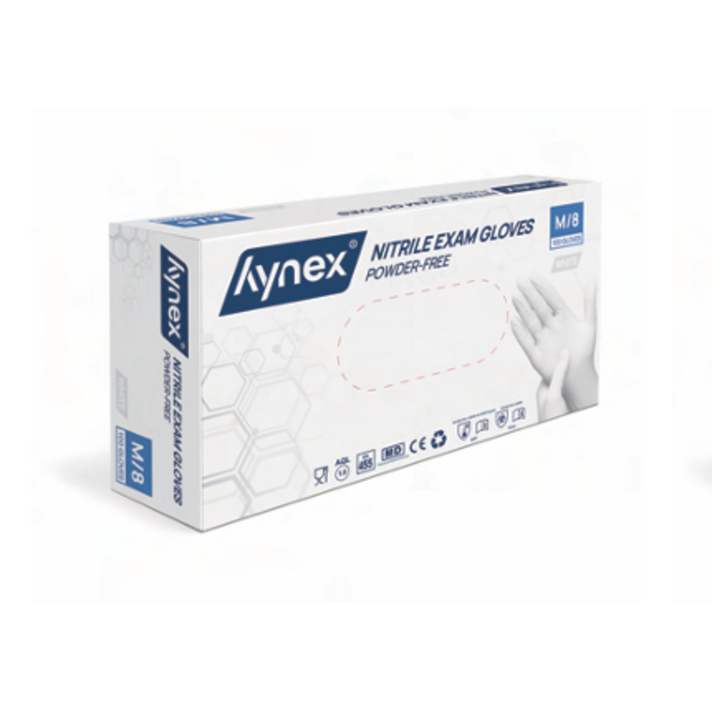 Hynex  nitril poedervrij wit 3.5 gram 30 x 100 stuks