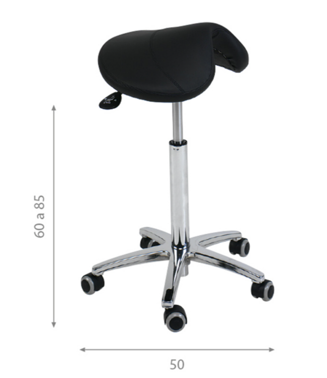 PONY zadelkruk met verchroomd onderstel (S3630) Antraciet Promo