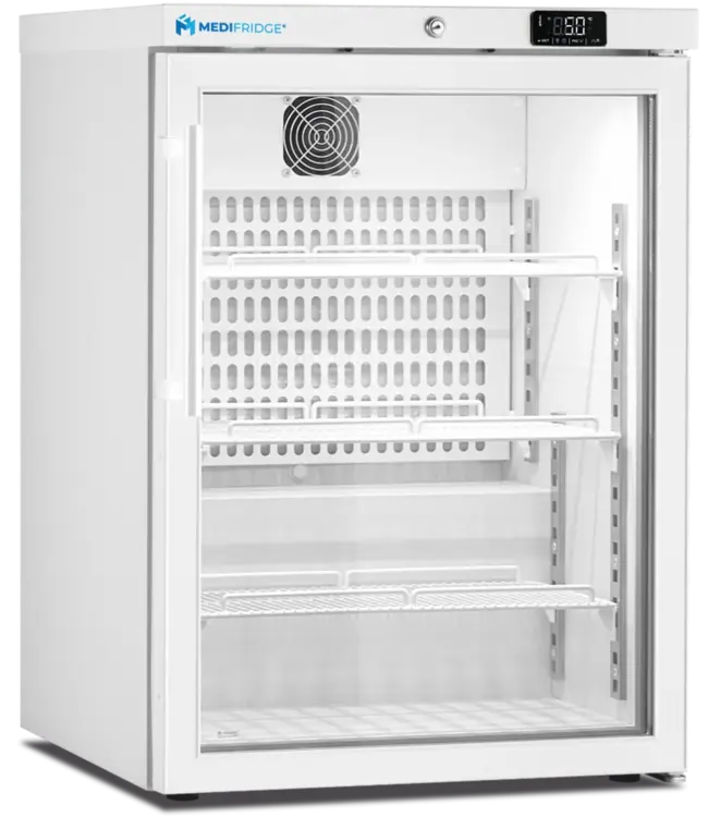 MF140L-GD medicijnkoelkast glasdeur met DIN 58345 / 13277