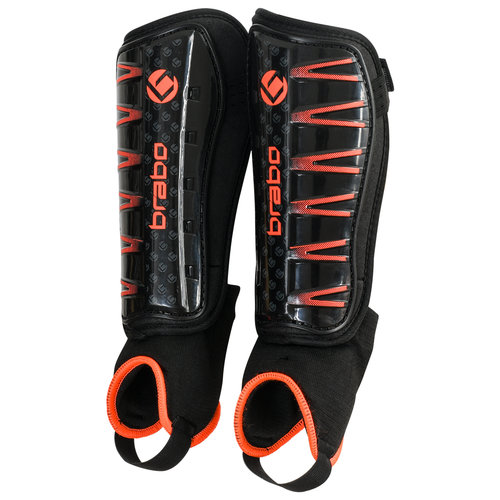 BRABO Brabo scheenbeschermer F4 zwart oranje BRABO Brabo scheenbeschermer F4 zwart oranje