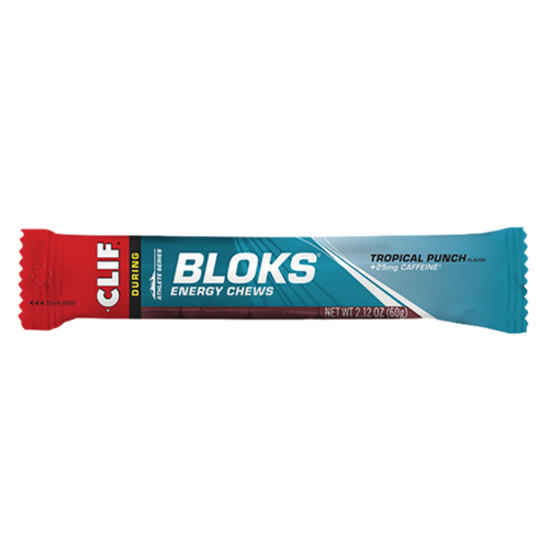 CLIF Clif Bloks Energie Chew tropical punch + caffeine CLIF Clif Bloks Energie Chew tropical punch + caffeine