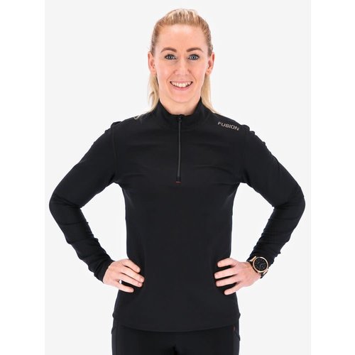 FUSION Fusion Sweatshirt 1/4 zip  Dames 1042 zwart