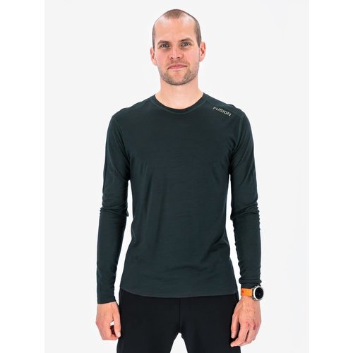 FUSION Fusion Runningshirt Heren  LS  Merino 0184 Groen