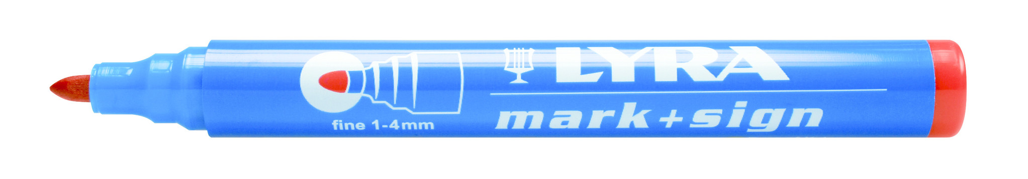 Merkstift permanent, punt 1-4 mm rood