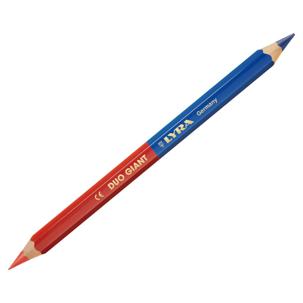 Potlood DUO GIANT rood/blauw 175/Ø10 mm 12 stuks