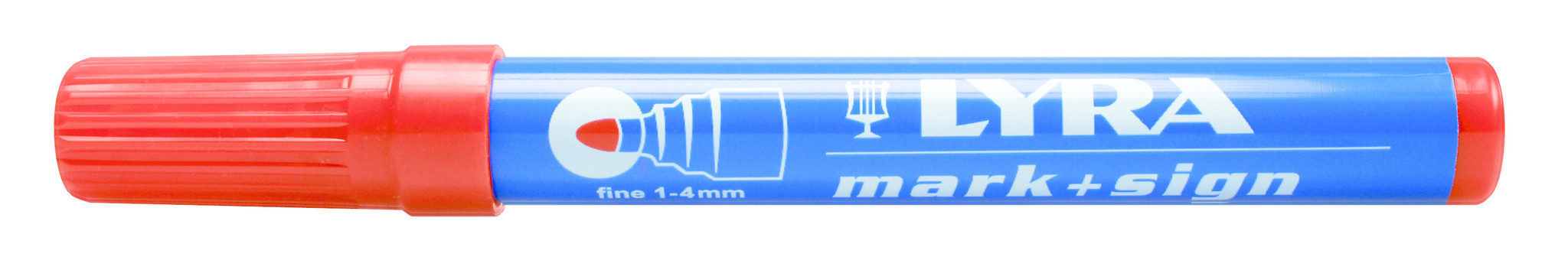 Merkstift permanent, punt 1-4 mm rood