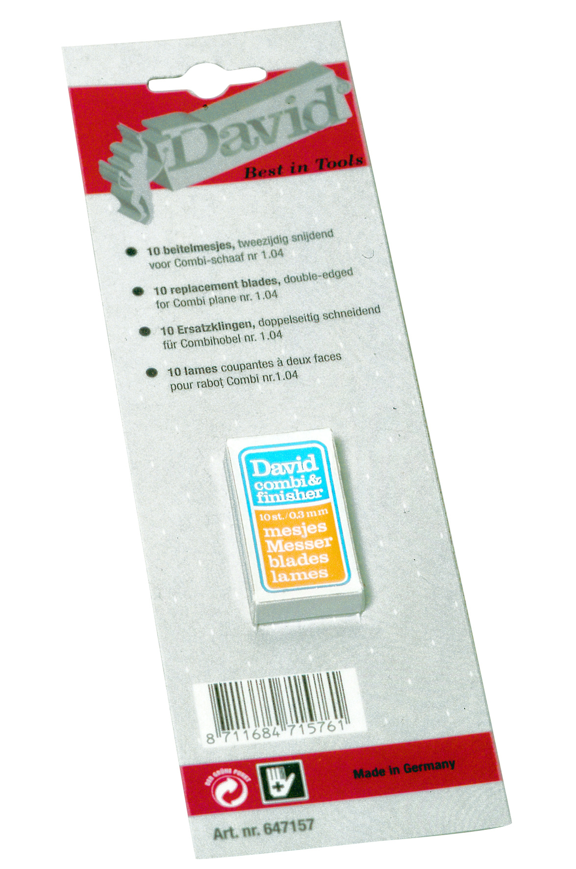 David mesjes, 10 st. op ZB kaart