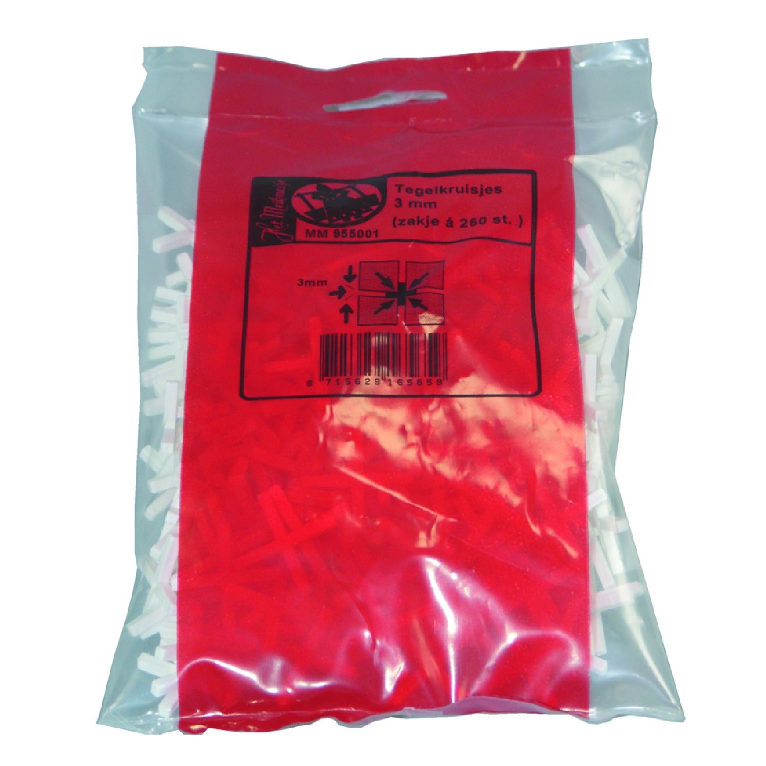 Tegelkruisjes, 4,0mm (zakje á 250 st.)