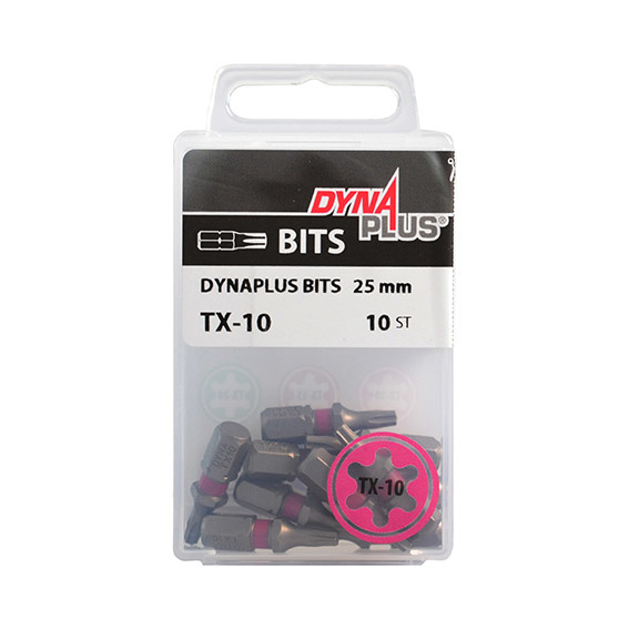 DYNAPLUS SCHROEFBIT 25MM TX-10 ROZE (10)