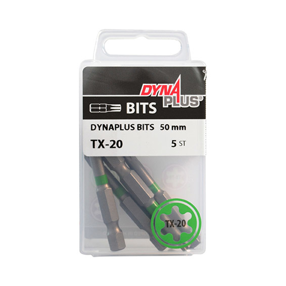 DYNAPLUS SCHROEFBIT 50MM TX-20 GROEN (5)