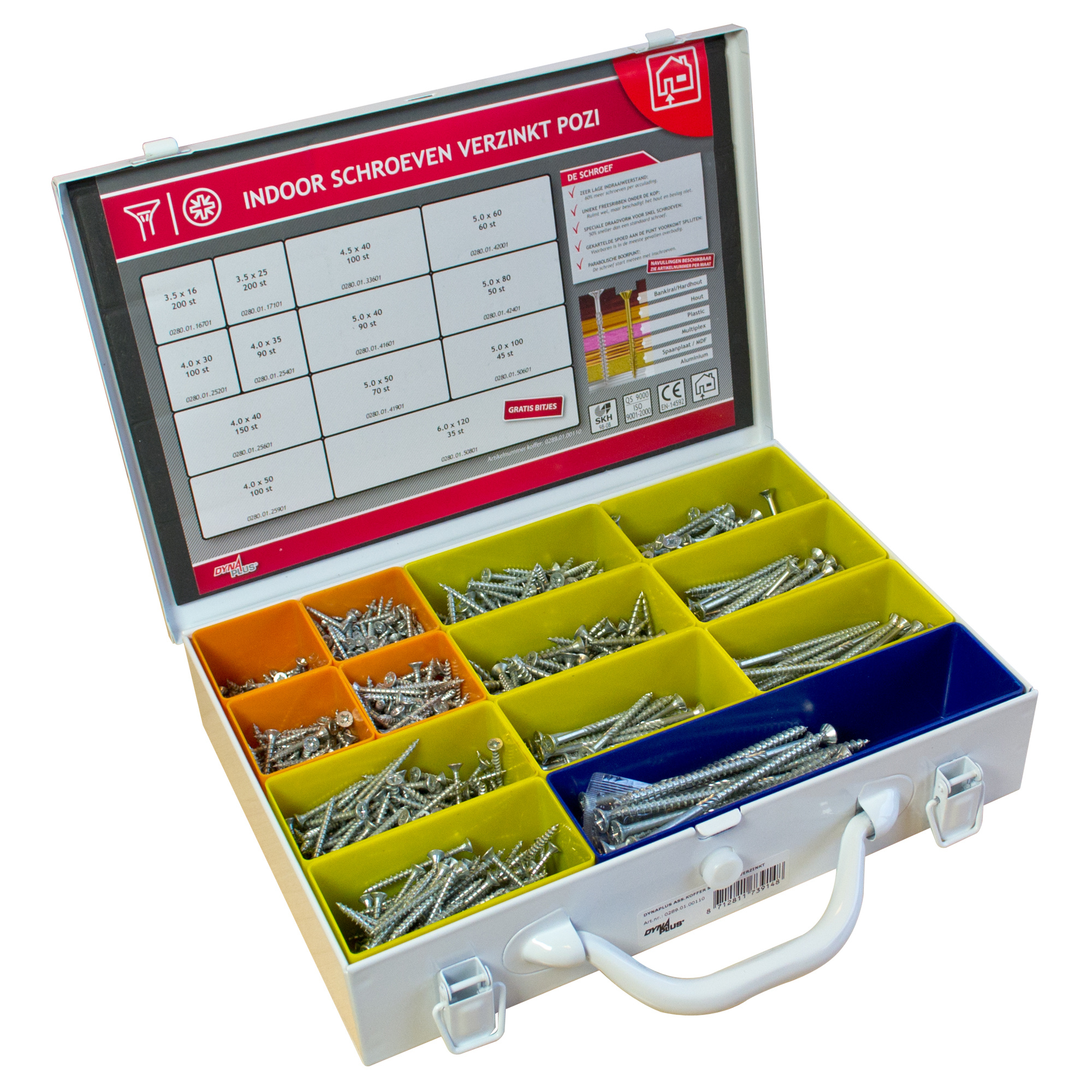 DYNAPLUS ASS.KOFFER STAAL INDOOR VERZINKT TX