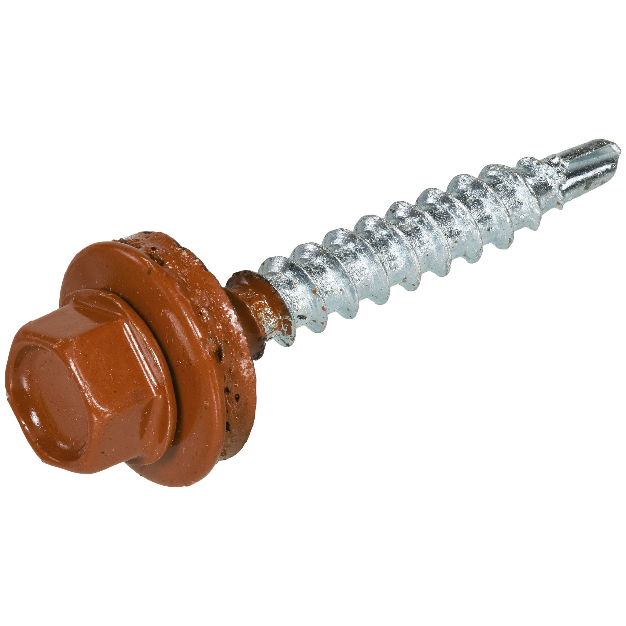 DAK&GEVEL PROFIELPLAATSCHROEF VZ TEGELROOD RAL8004 4.9X35   (50)