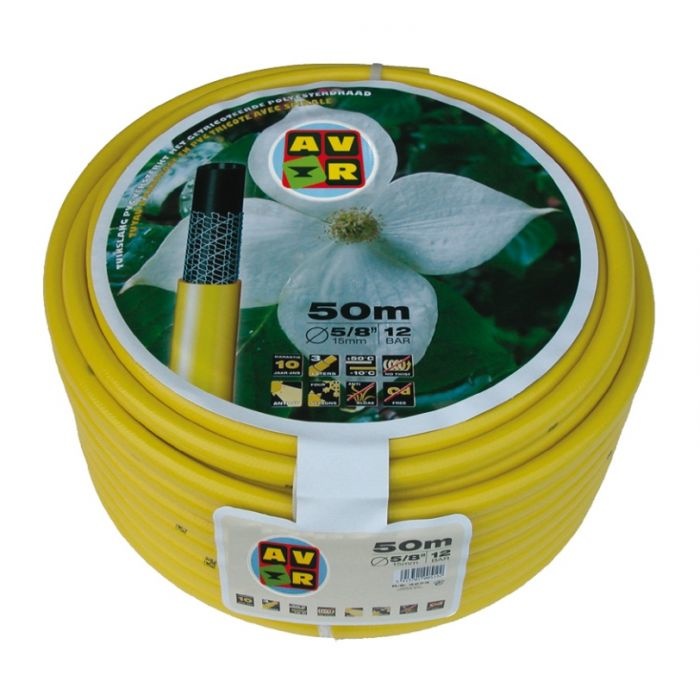 Gele slang 1/2'' 25m, getricoteerd high twist resistant