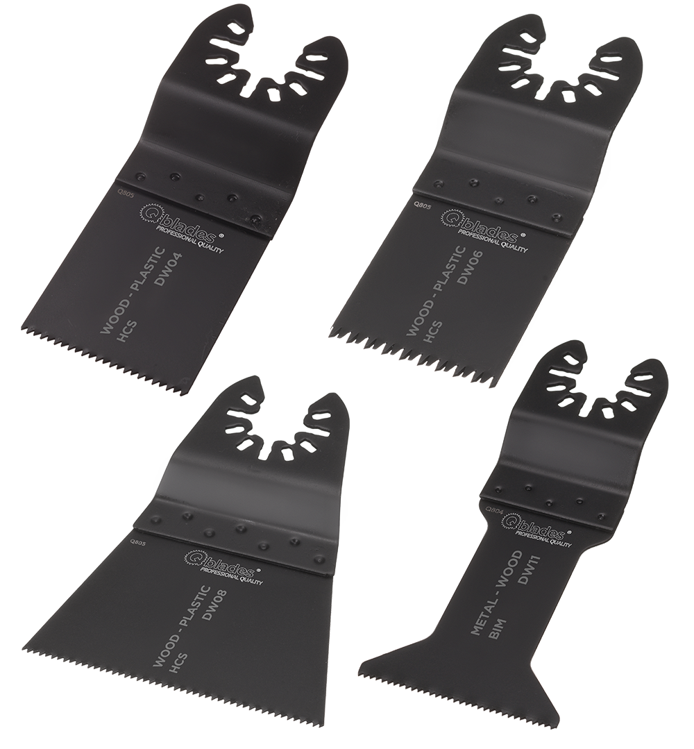 Qblades DW92 Hout-Metaal standaard set a 4 st.
