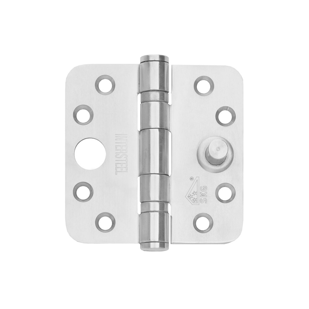 Intersteel Kogellagerscharnier RVS ronde hoeken 89 x 89 x 3mm SKG***