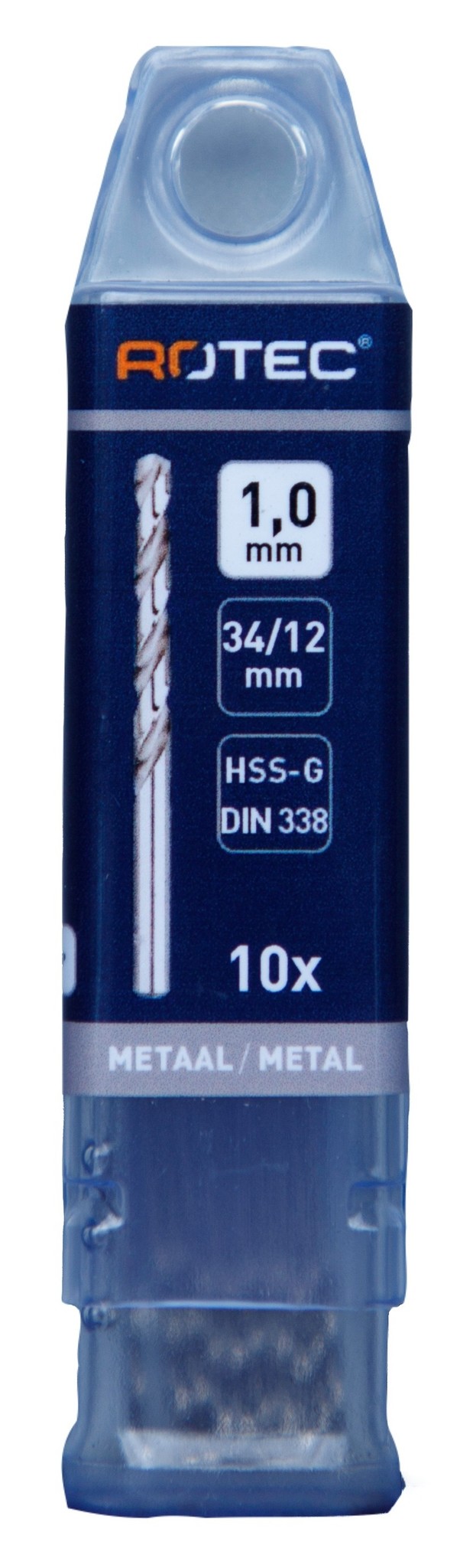 Rotec HSS-G Spiraalboor DIN338 type N  1 mm  10 st.