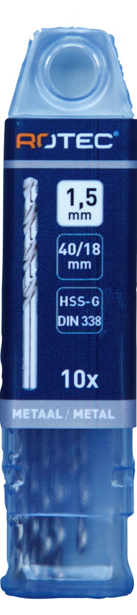 Rotec HSS-G Spiraalboor DIN338 type N  1,5 mm  10 st.