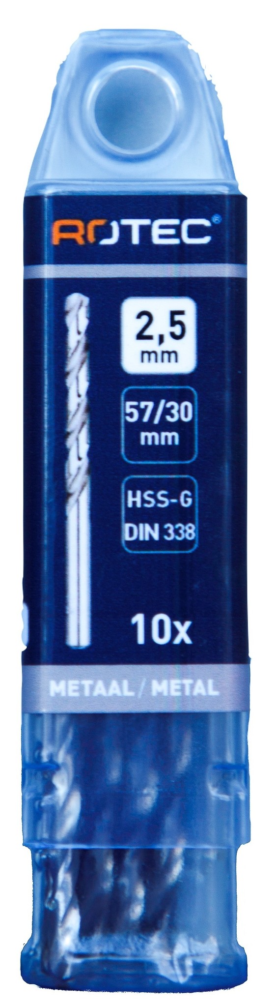 Rotec HSS-G Spiraalboor DIN338 type N  2,5 mm  10 st.
