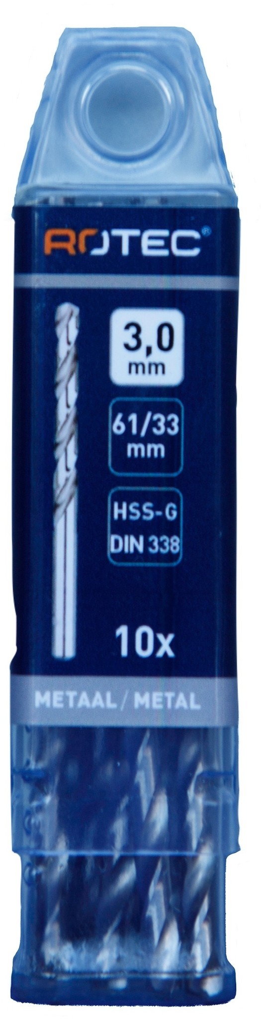 Rotec HSS-G Spiraalboor DIN338 type N  3 mm  10 st.