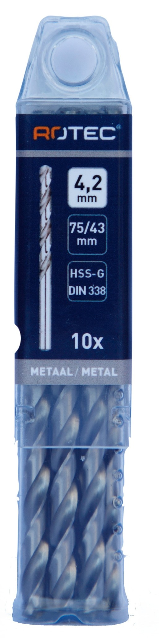Rotec HSS-G Spiraalboor DIN338 type N  4,2  mm  10 st.