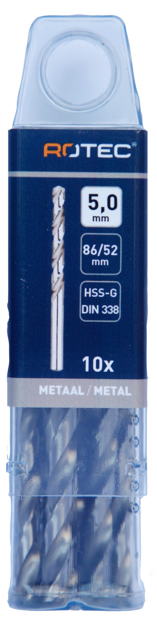 Rotec HSS-G Spiraalboor DIN338 type N 5 mm 10 st.