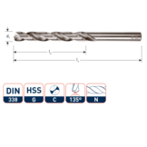 Rotec HSS-G Spiraalboor DIN338 type N  5 mm  1 st.