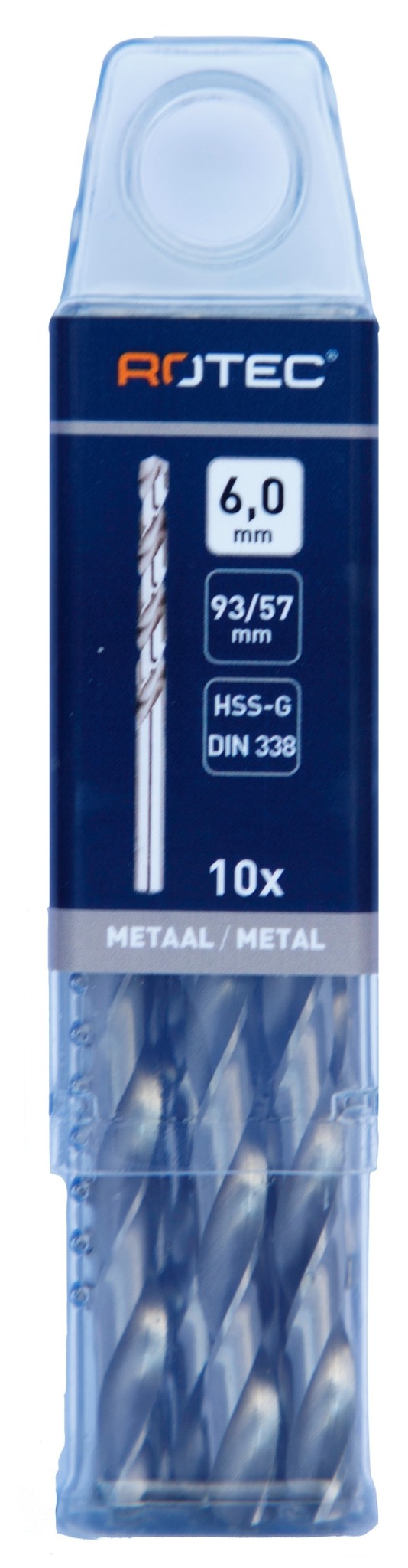 Rotec HSS-G Spiraalboor DIN338 type N  6 mm  10 st.