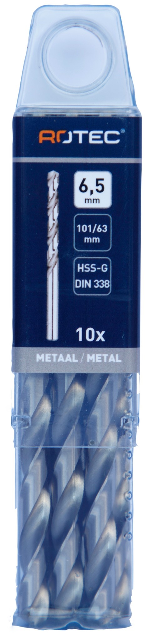 Rotec HSS-G Spiraalboor DIN338 type N  6,5 mm  10 st.