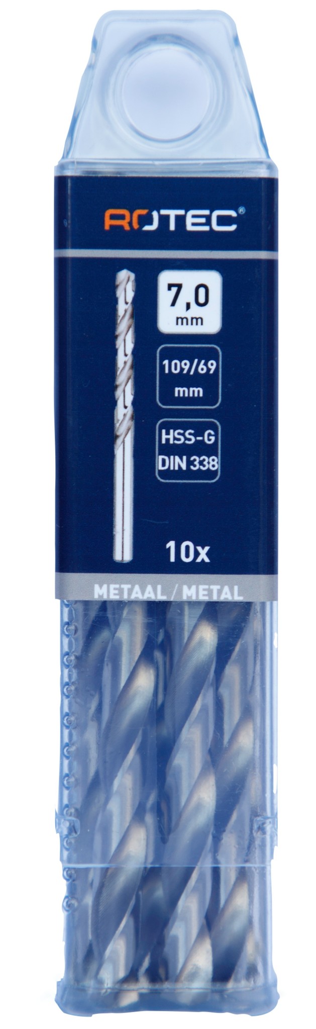 Rotec HSS-G Spiraalboor DIN338 type N  7 mm  10 st.