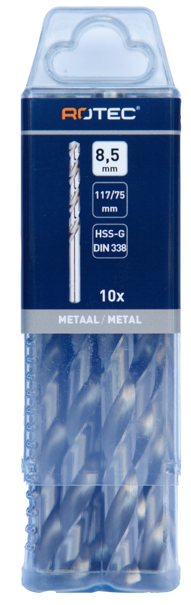 Rotec HSS-G Spiraalboor DIN338 type N  8,5 mm  10 st.