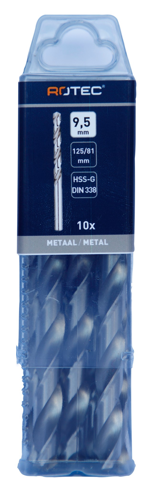 Rotec HSS-G Spiraalboor DIN338 type N  9,5 mm  10 st.
