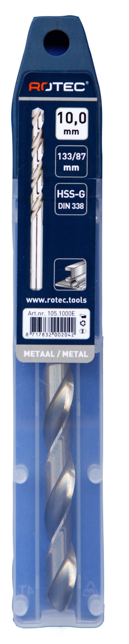 Rotec HSS-G Spiraalboor DIN338 type N  10 mm  1 st.